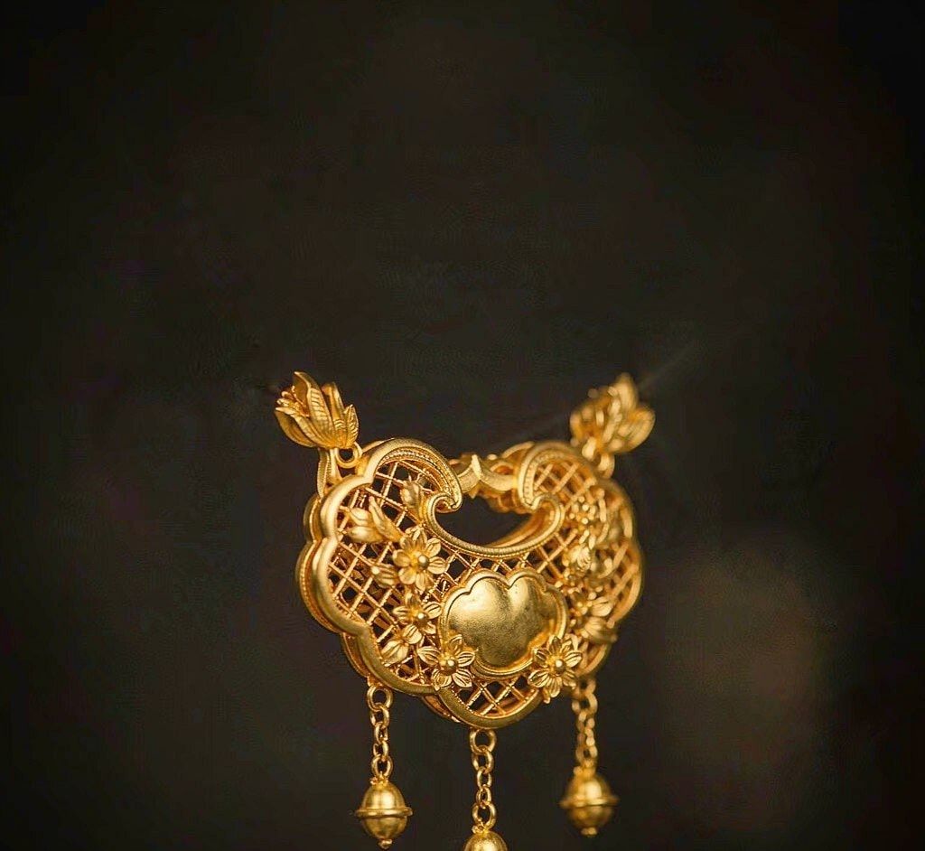 足金 · 长命富贵宝宝锁